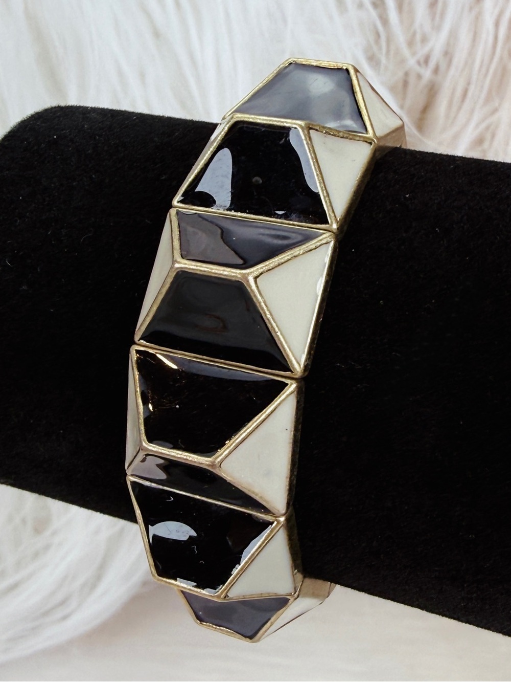 Vintage art deco costume stretch bracelet